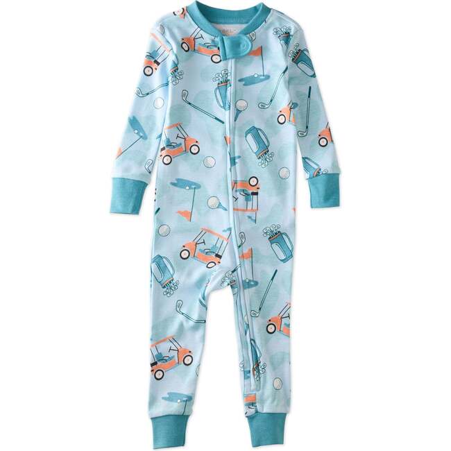 Shawn Snug Fit Footless Sleeper, Little Golfer Blue