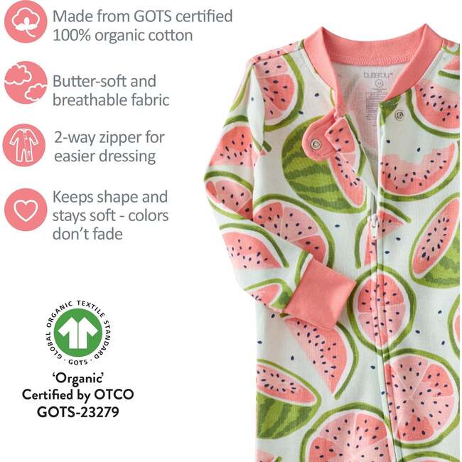 Shawn Snug Fit Footless Sleeper, one in a melon - Pajamas - 4