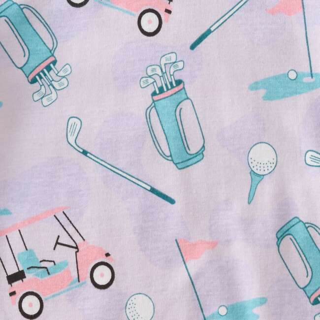 Shawn Snug Fit Footless Sleeper, Little Golfer Purple