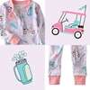 Shawn Snug Fit Footless Sleeper, Little Golfer Purple - Pajamas - 3