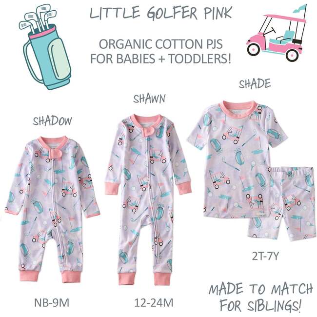 Shawn Snug Fit Footless Sleeper, Little Golfer Purple - Pajamas - 5