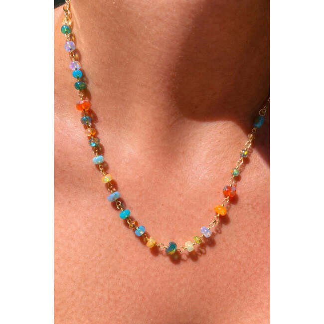 Neon Rainbow Opal Necklace