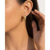 Triple Threat Huggie Hoop Earrings, Gold - Earrings - 4