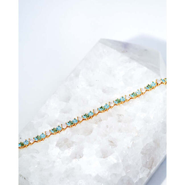 Vienna Opal Tennis Bracelet, Turquoise - Bracelets - 4