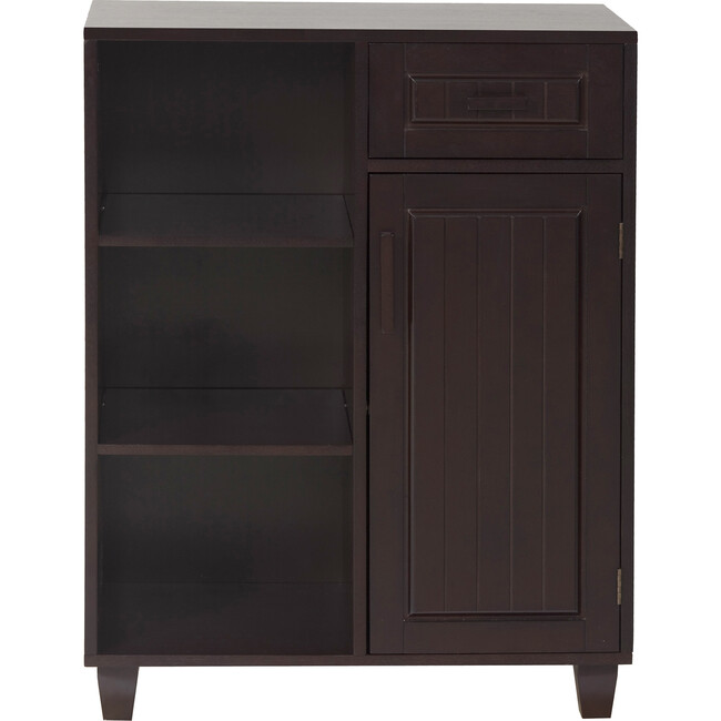 Catalina Wooden Floor Cabinet with Storage Drawer, Espresso