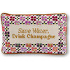 Drink Champagne Needlepoint Pillow, Pink, White, Purple - Decorative Pillows - 1 - thumbnail