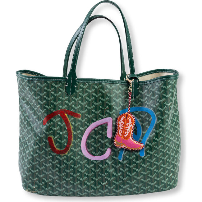 Cowboy Boot Bag Charm, Pink, Orange