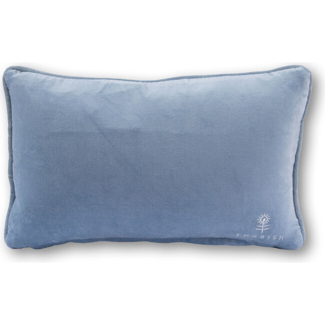 Reality Check Needlepoint Pillow, Blue, White - Decorative Pillows - 3