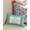 Reality Check Needlepoint Pillow, Blue, White - Decorative Pillows - 4