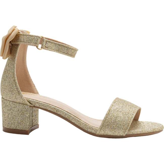 Glitter Banded Block Heels, Gold