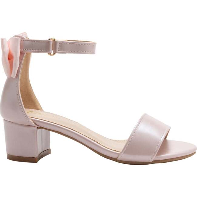 Satin Banded Block Heels, Pink