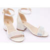 Rhinestone Strap Heels, Pearl - Dress Shoes - 1 - thumbnail