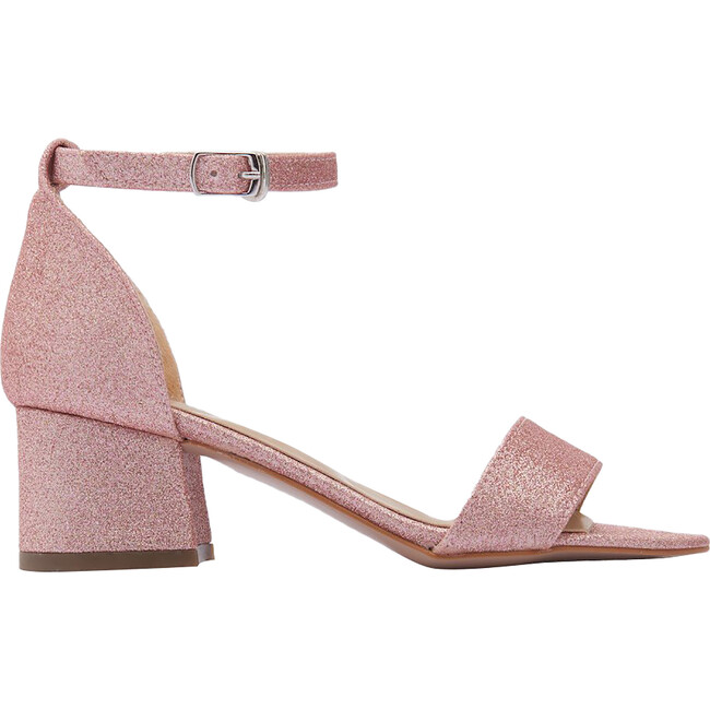 Glitter Sandal Strap Heels, Pink