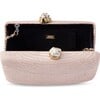 Women's Jen Straw White Stone Clutch Bag, Blush - Bags - 2 - thumbnail