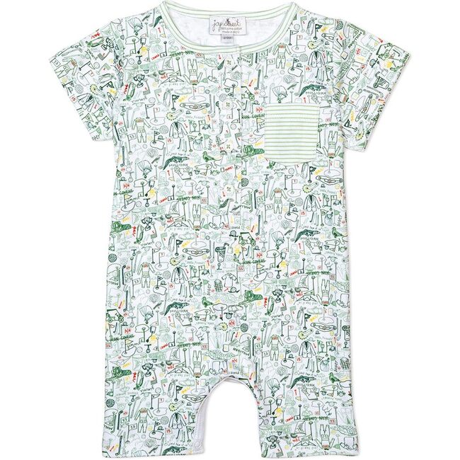 Golf Boys Shortie Romper, Green
