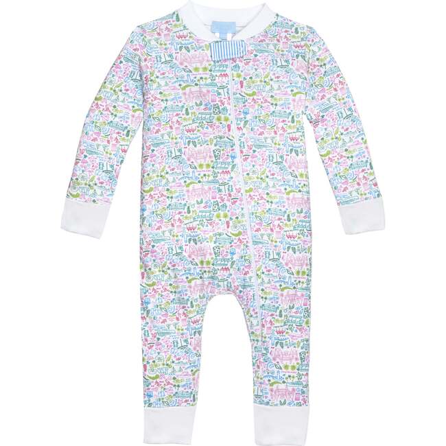 Palm Beach Zip Baby Onesie, Multi