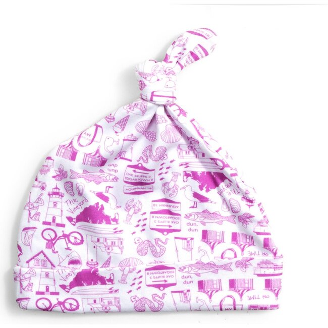 Martha's Vineyard Knotted Baby Beanie, Violet - Hats - 1