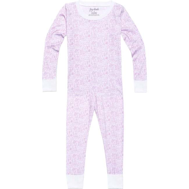 Chicago Two Piece Kids Pajamas, Pink