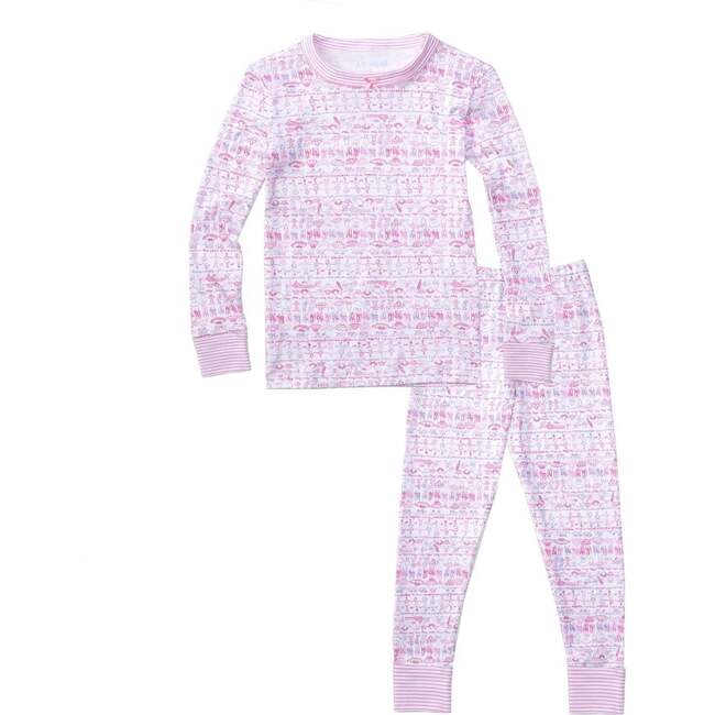 Ballet Two Piece Kids Pajamas, Pink