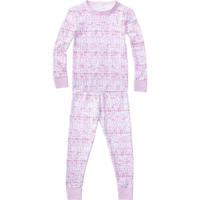 Ballet Two Piece Kids Pajamas, Pink