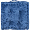Belia Floor Pillow, Blue - Pillows - 1 - thumbnail