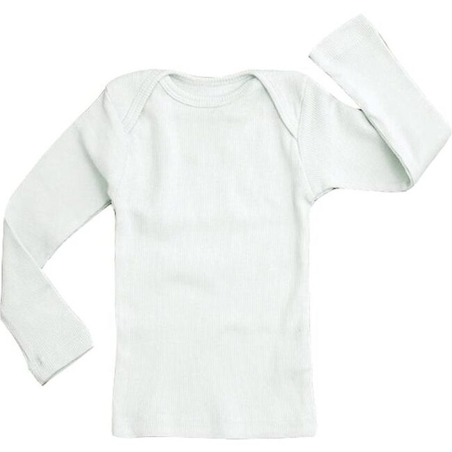 Rib Lap Shoulder Tee Long Sleeve, Cloud