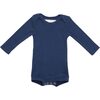 Long Sleeve Crawler with Snaps, Navy - Onesies - 2