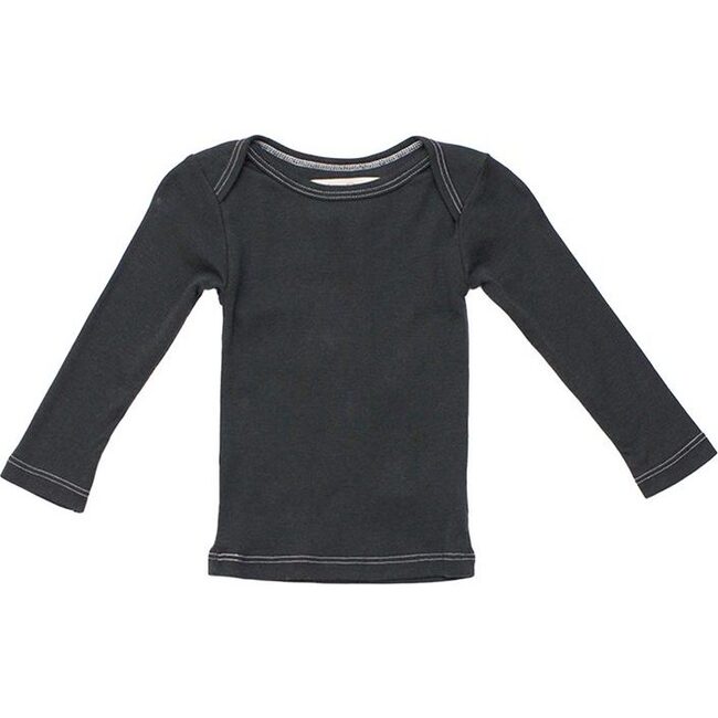 Lap Shoulder Tee Long Sleeve Charcoal