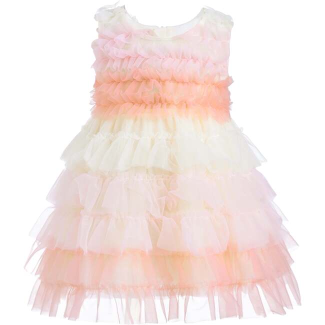 Ruffle Layered Tulle Dress, Pink