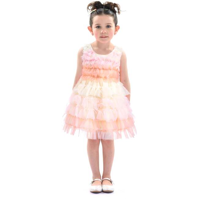 Ruffle Layered Tulle Dress, Pink