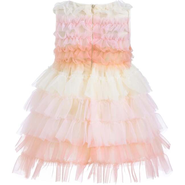 Ruffle Layered Tulle Dress, Pink - Dresses - 3