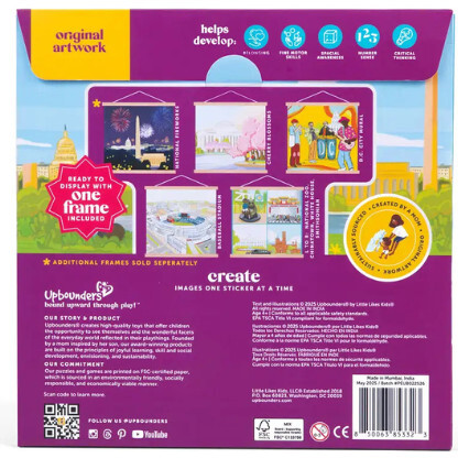 Look and See Around Washington, DC Sticker-by-Number Art Kit