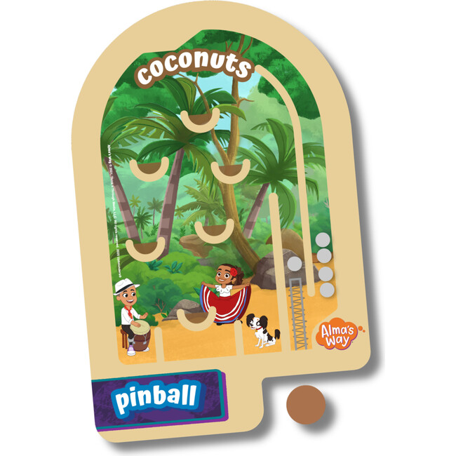 Alma’s Way™ Wooden Pinball – Coconuts - Games - 3