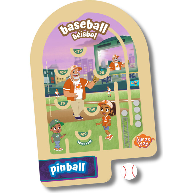 Alma’s Way™ Wooden Pinball – Baseball-Beisbol - Games - 3