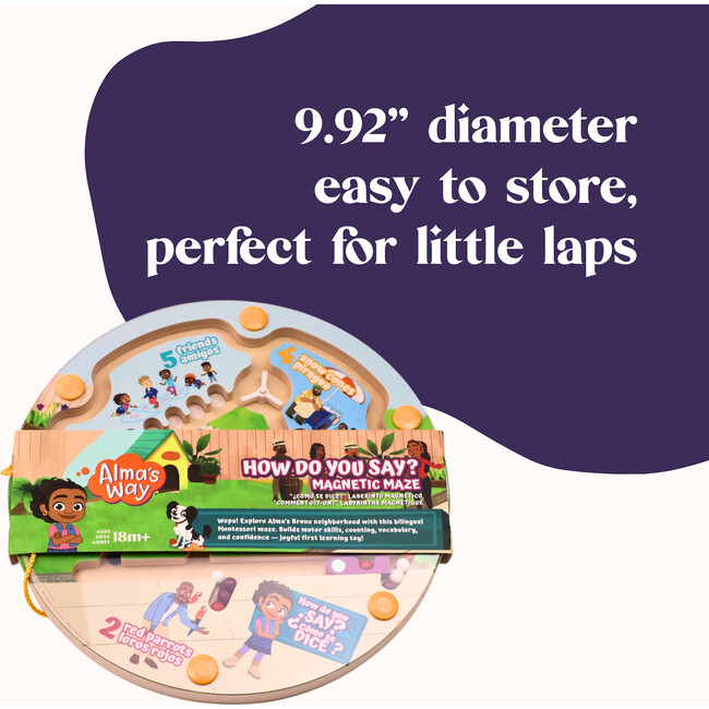 Alma’s Way™ “How Do You Say?” Bilingual Montessori Maze Toy - Developmental Toys - 6