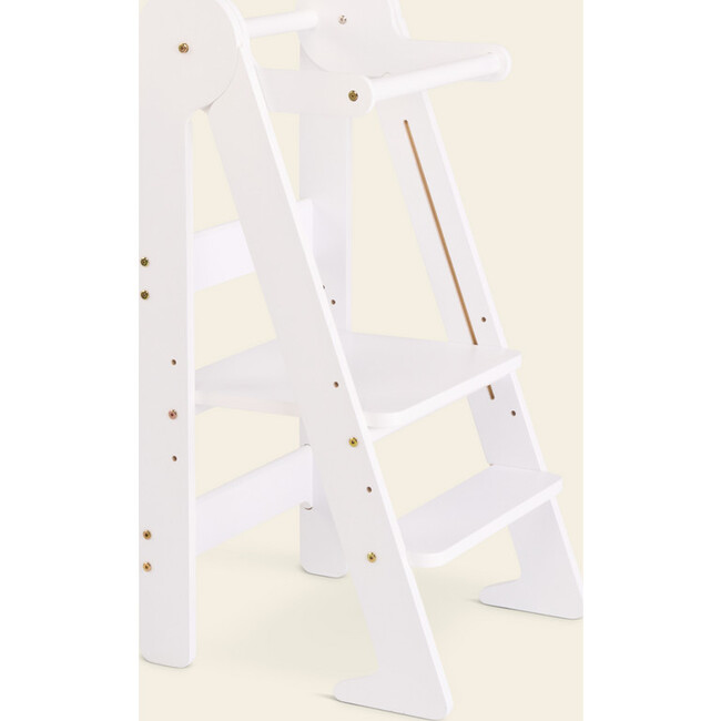 Foldable Toddler Tower, White