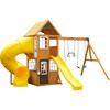 Castlewood Wooden Swing Set / Playset with Clubhouse, Mailbox, Slide and Play Kitchen - Outdoor Games - 1 - thumbnail