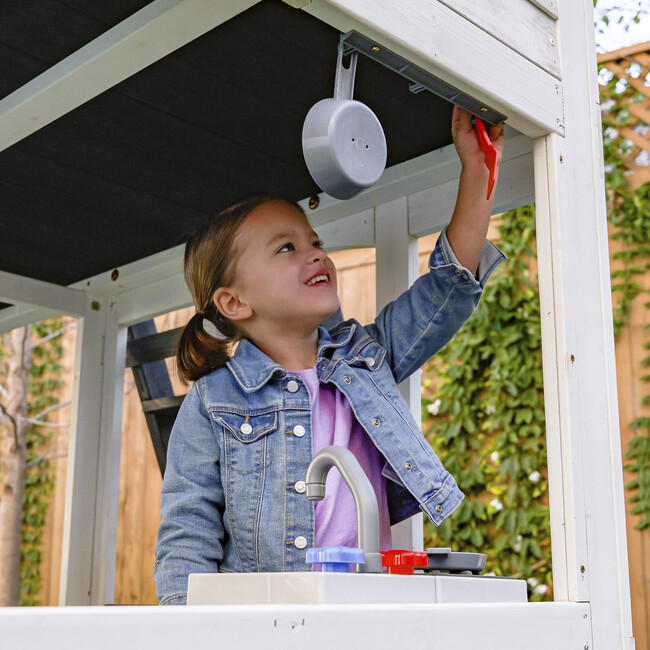 Wrangler Way Wooden Swing Set / Playset with Playhouse, 2 Slides and 3 Swings - Outdoor Games - 4