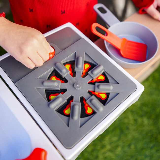 Greystone Wooden Outdoor Playhouse with Kitchen and Working Doorbell - Playhouses - 5