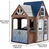 Timberwood Wooden Outdoor Playhouse with Kitchen and Barn Doors - Playhouses - 7