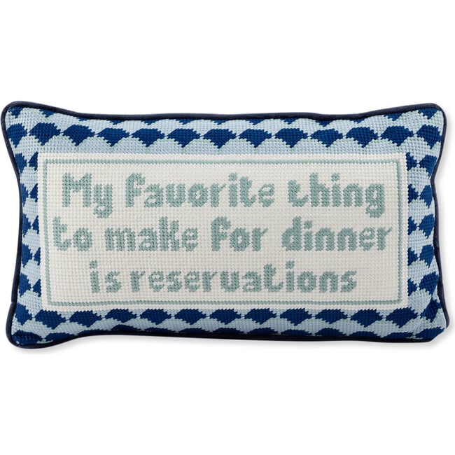 Reservations Needlepoint Pillow