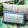 Reservations Needlepoint Pillow - Decorative Pillows - 2 - thumbnail