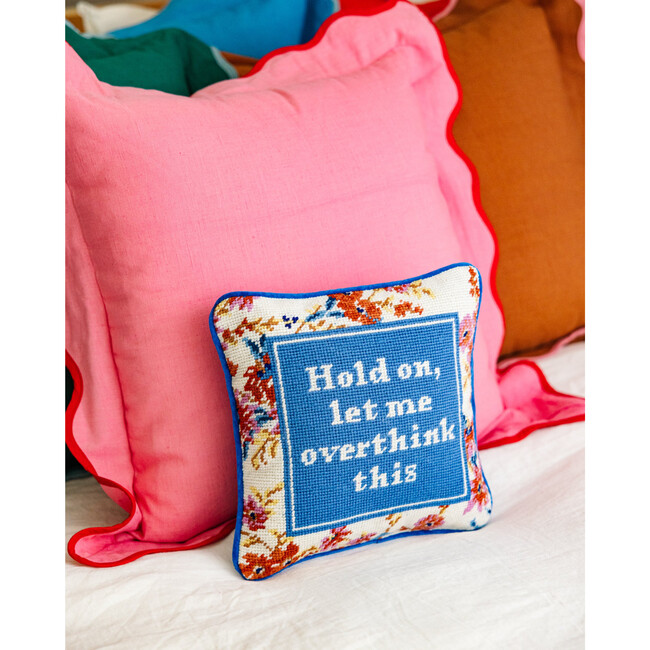 Overthink Needlepoint Pillow