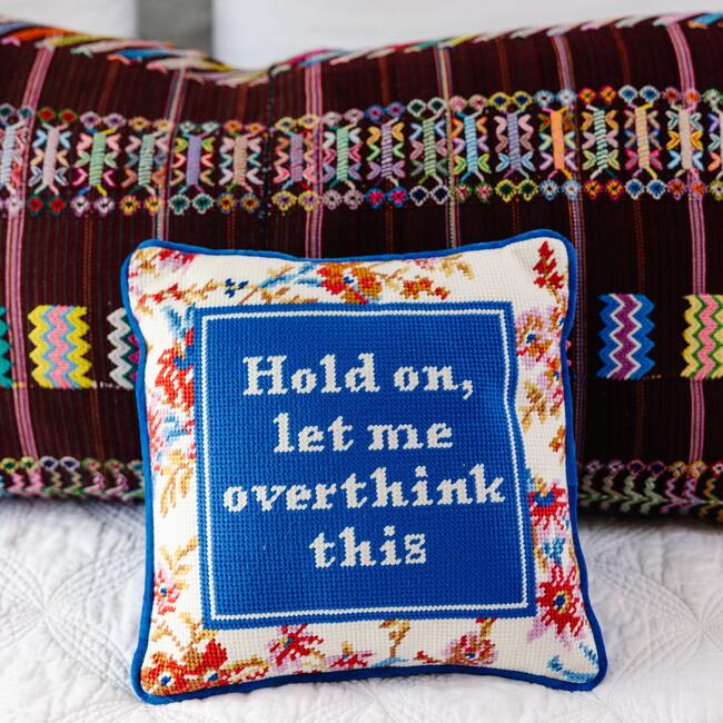 Overthink Needlepoint Pillow - Decorative Pillows - 4