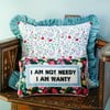 Not Needy Needlepoint Pillow - Decorative Pillows - 2 - thumbnail