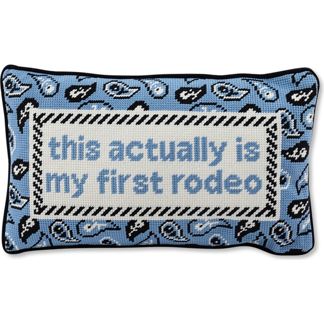 First Rodeo Needlepoint Pillow