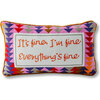 Everything's Fine Needlepoint Pillow - Decorative Pillows - 1 - thumbnail