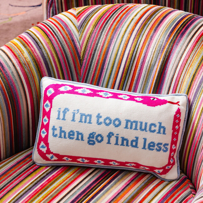 Go Find Less Needlepoint Pillow - Decorative Pillows - 4