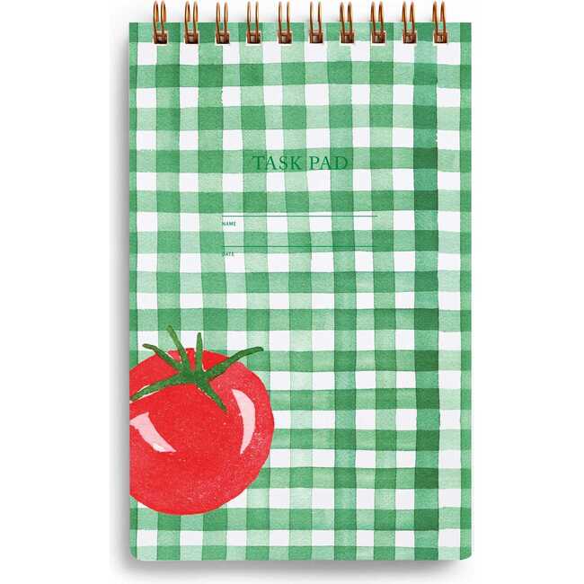 Tomato Green Gingham Task Pad