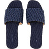 St. Barths Slide Double Weave, Indigo - Sandals - 1 - thumbnail